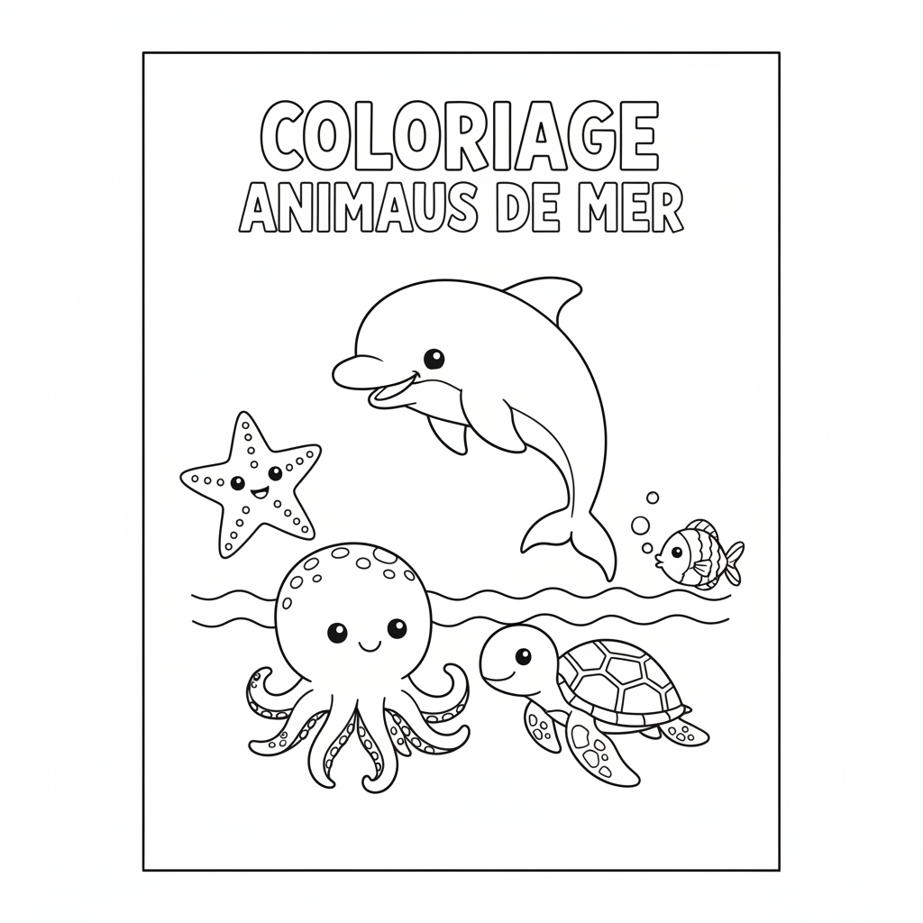 Coloriage Animaux De Mer Gratuit à Imprimer