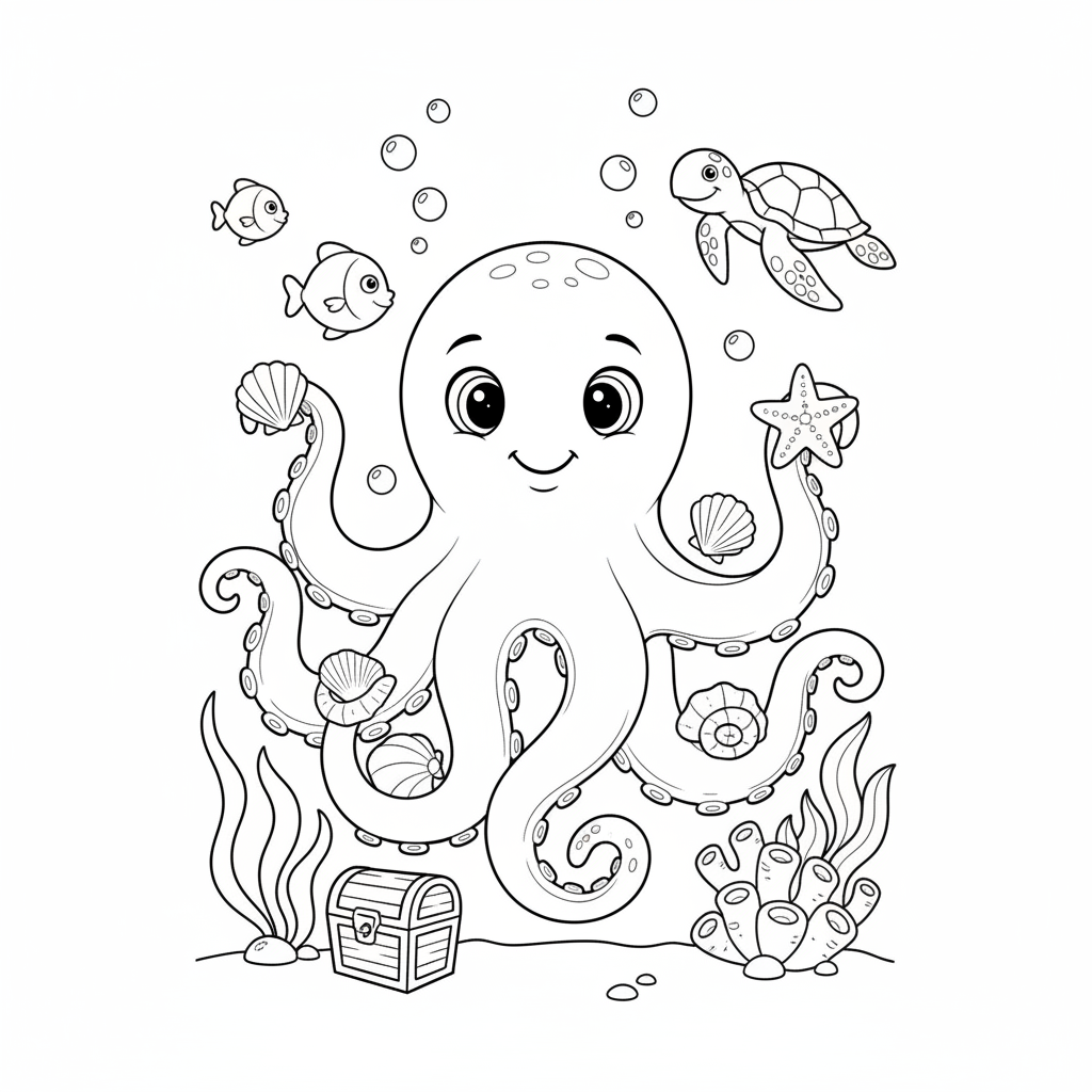 Coloriage coloriage animaux marin 2