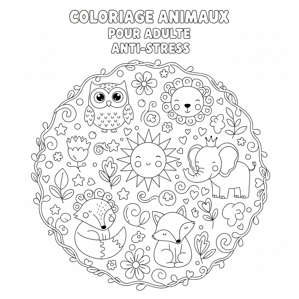 Coloriage Animaux Pour Adulte à Imprimer Gratuitement