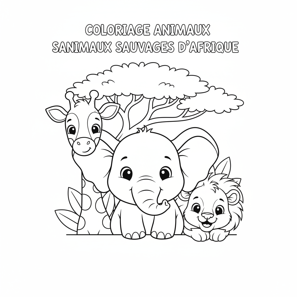 Coloriage coloriage animaux sauvages d'afrique 4