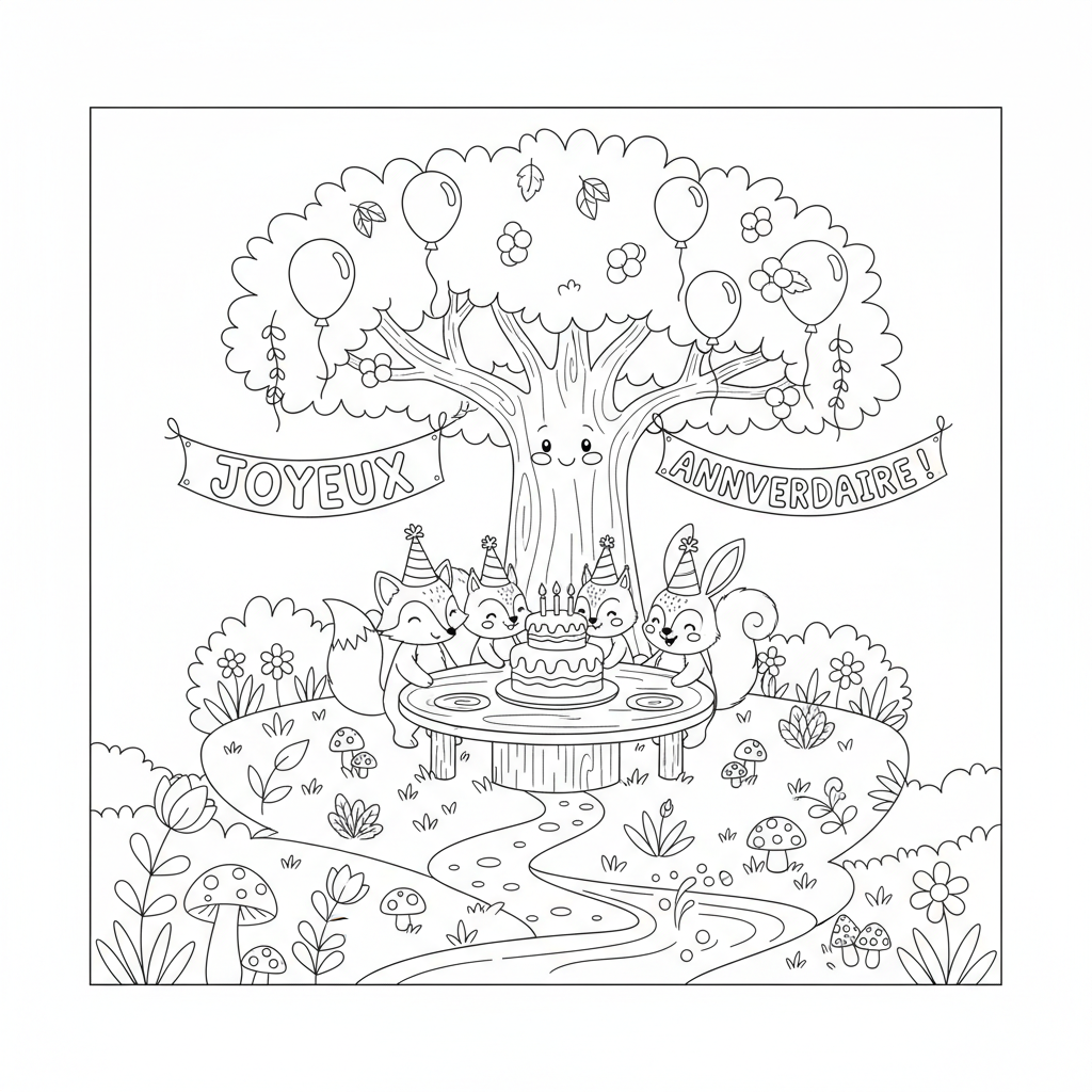 Coloriage coloriage anniversaire à imprimer 3