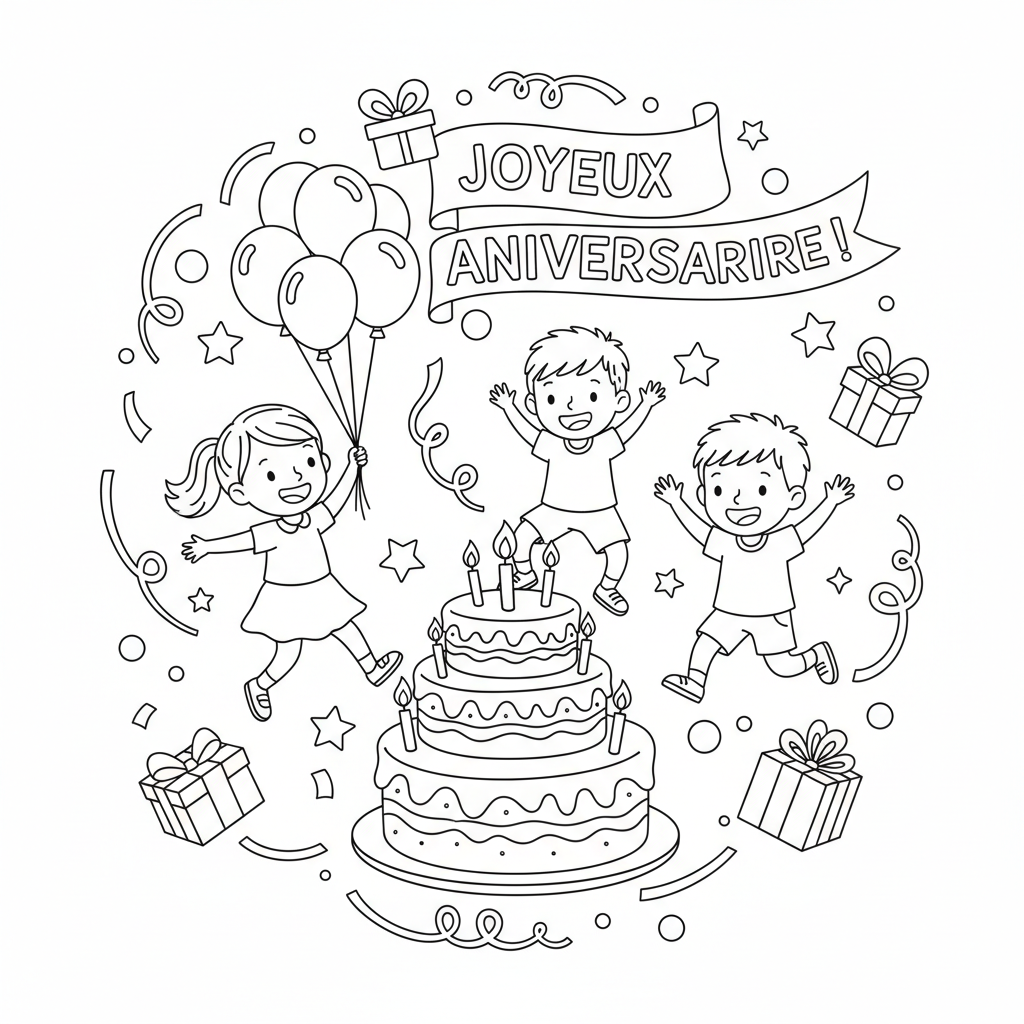 Coloriage coloriage anniversaire à imprimer 5