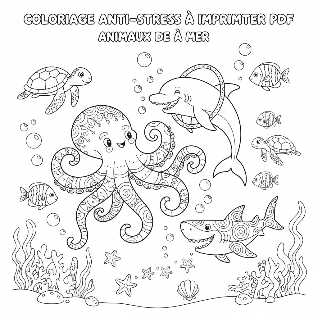 Coloriage coloriage anti stress à imprimer pdf 5