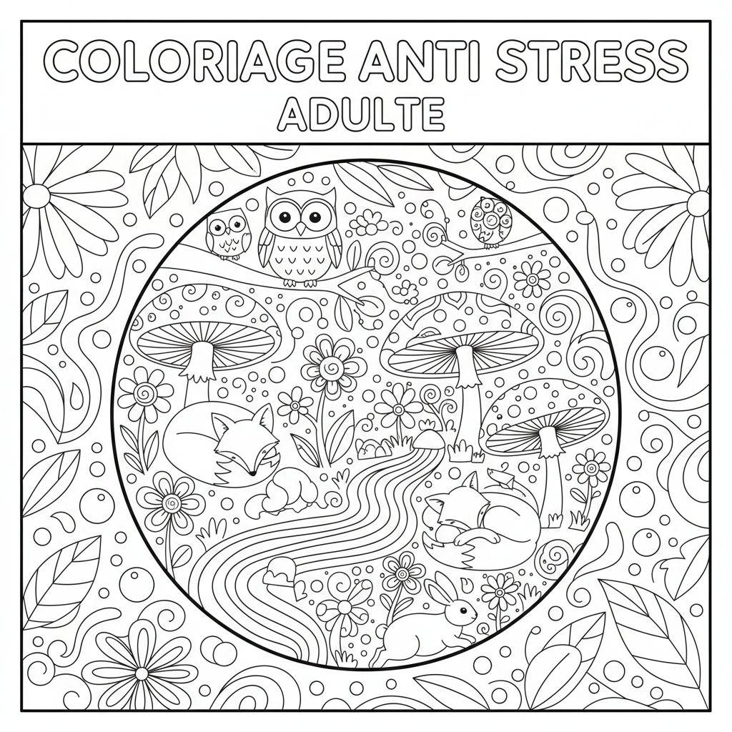 Coloriage coloriage anti stress adulte 3