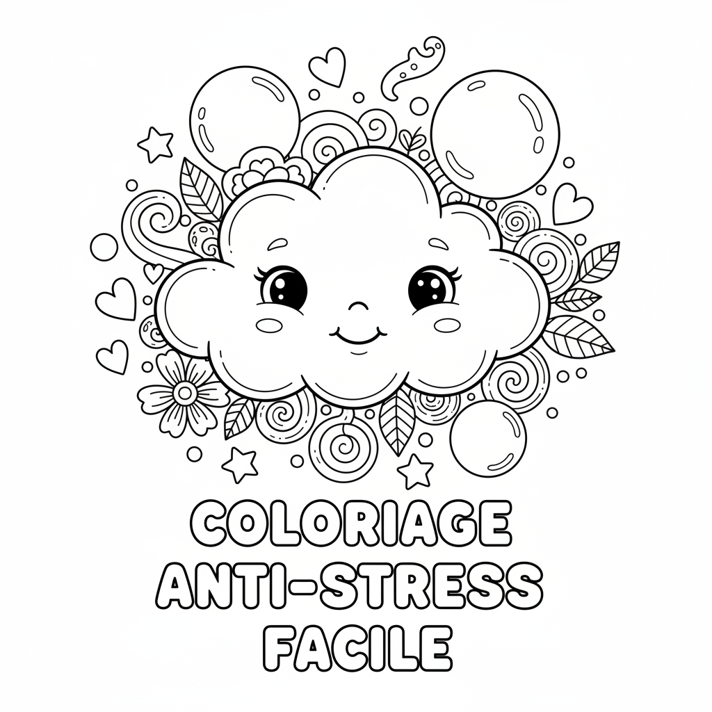 Coloriage coloriage anti-stress facile 4