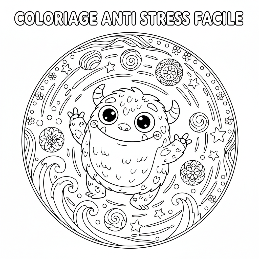 Coloriage coloriage anti stress facile 5