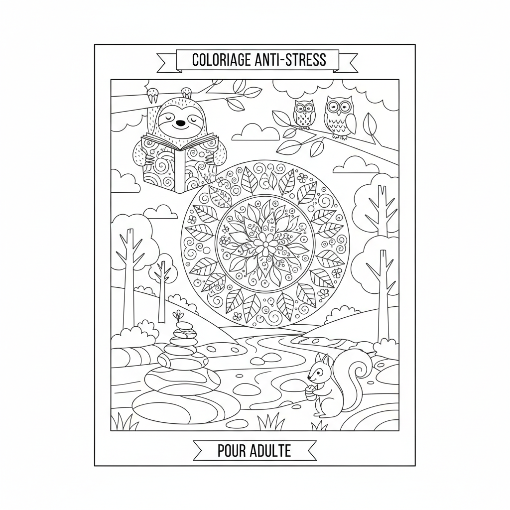Coloriage coloriage anti stress pour adulte 3