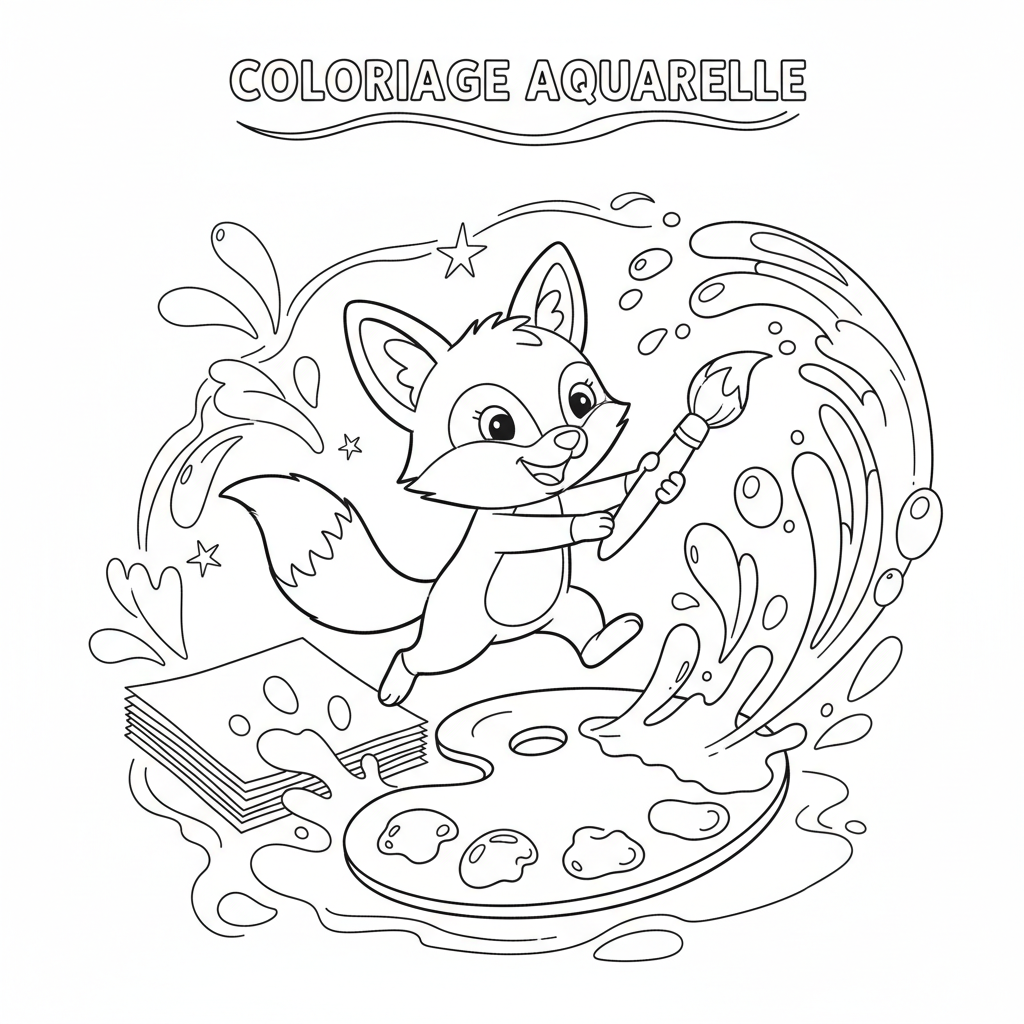 Coloriage coloriage aquarelle 5