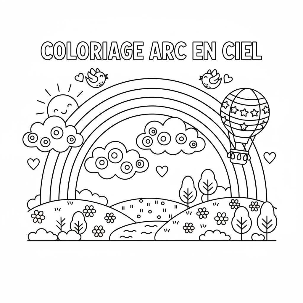 Coloriage coloriage arc en ciel 2