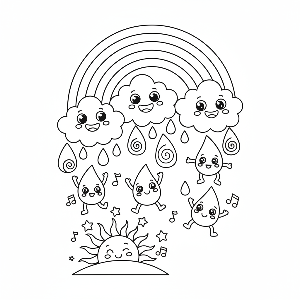 Coloriage coloriage arc en ciel 5