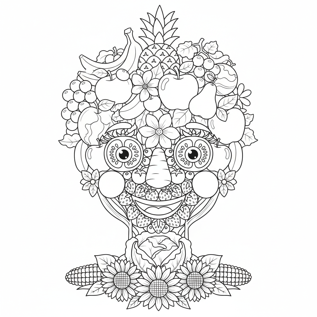 Coloriage coloriage arcimboldo 4
