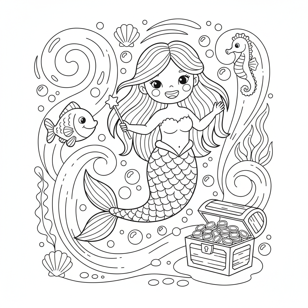 Coloriage coloriage ariel la sirene 5
