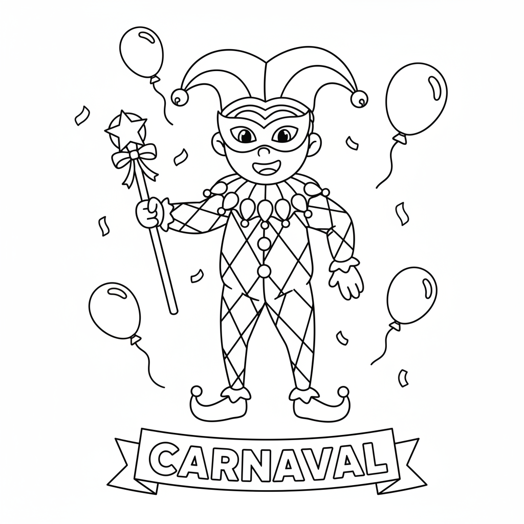 Coloriage coloriage arlequin 2