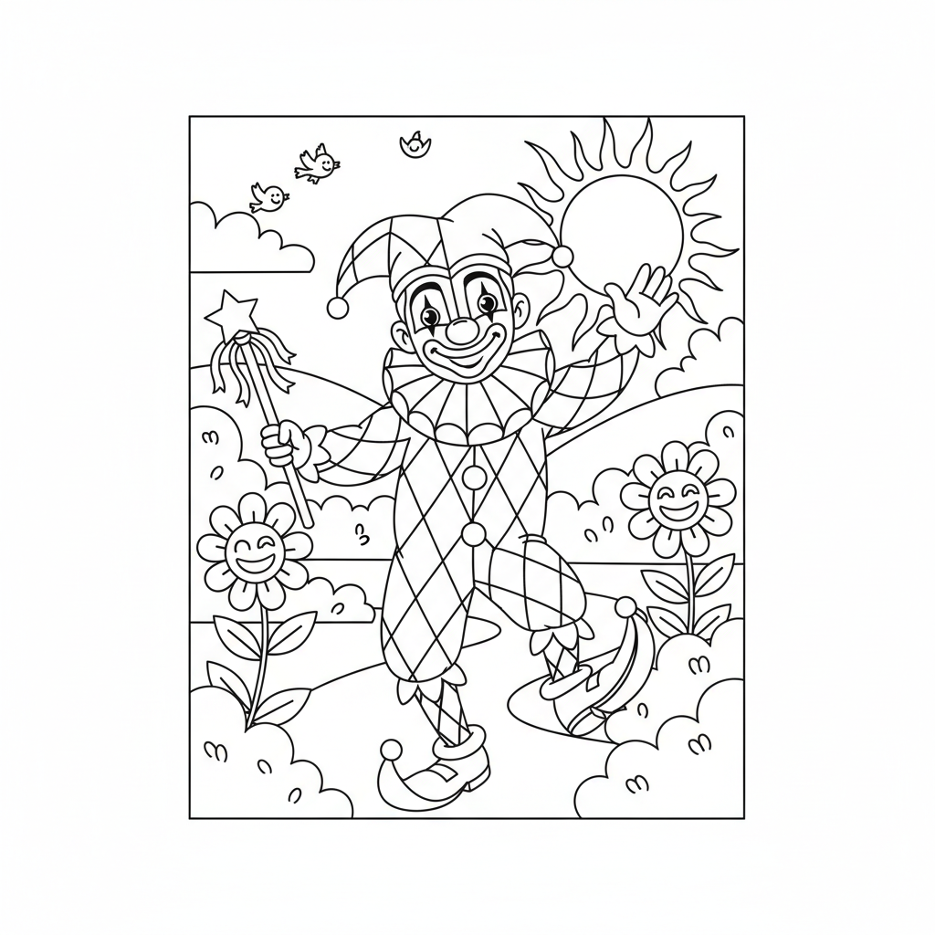 Coloriage coloriage arlequin 3