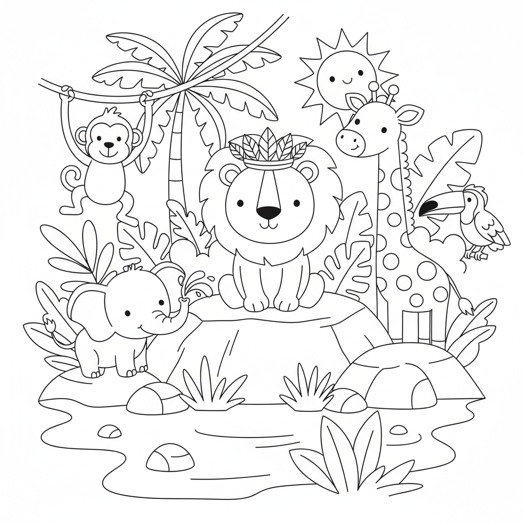 Coloriage coloriage as de la jungle 3
