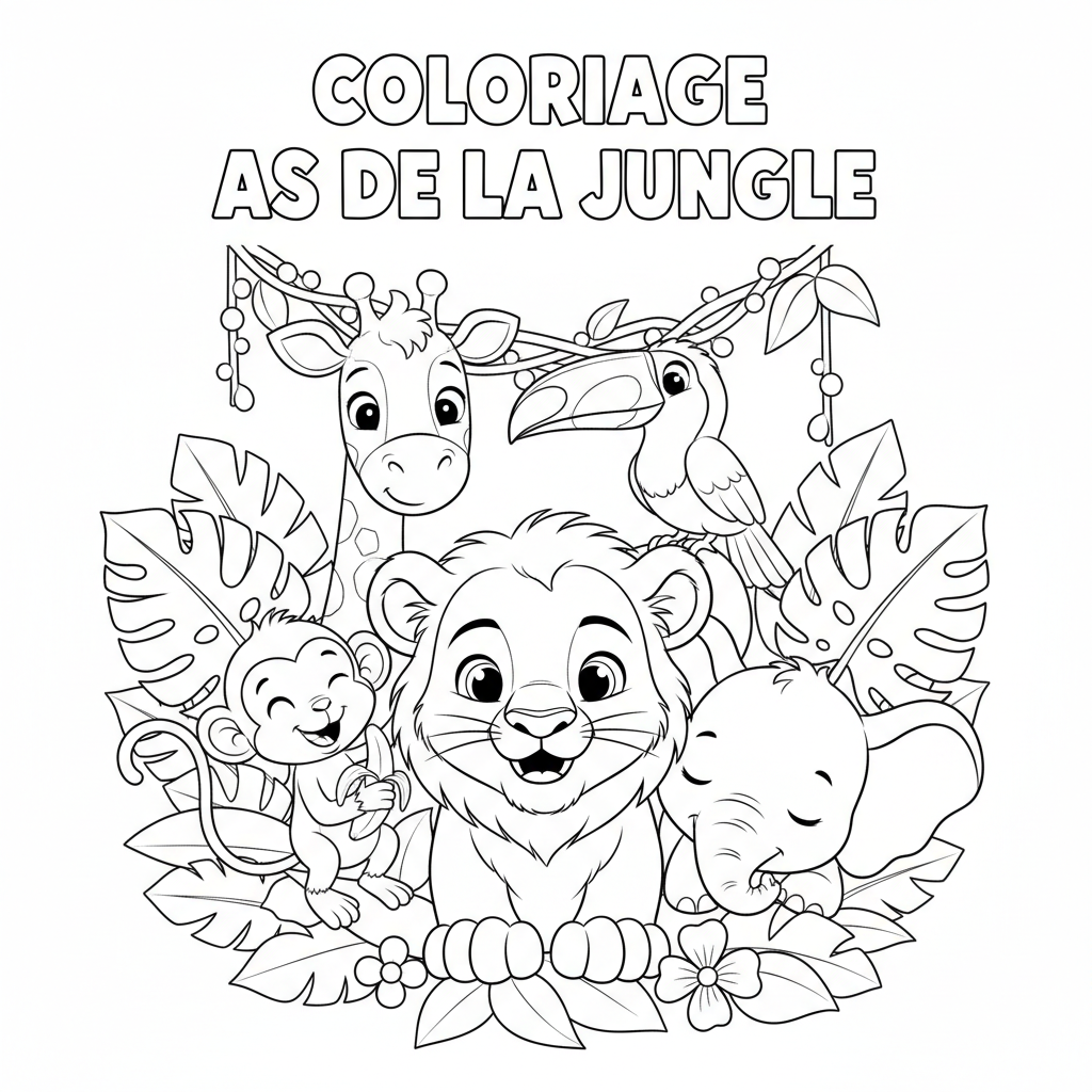 Coloriage coloriage as de la jungle 4