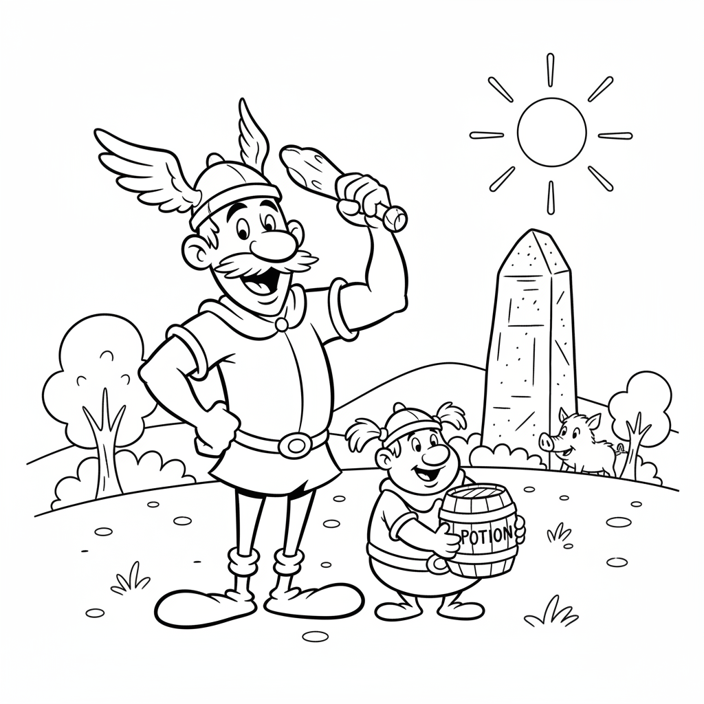 Coloriage coloriage astérix 3
