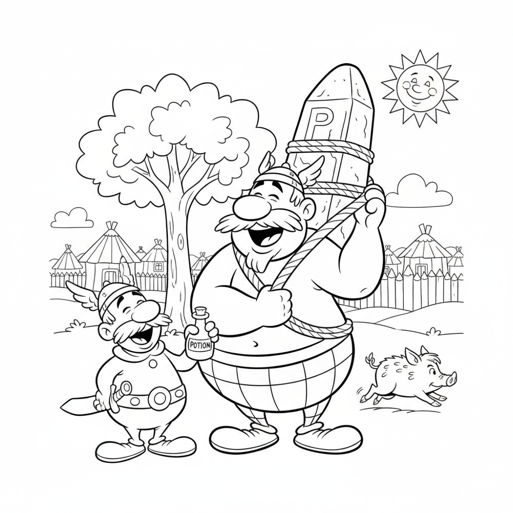 Coloriage coloriage astérix et obélix 2