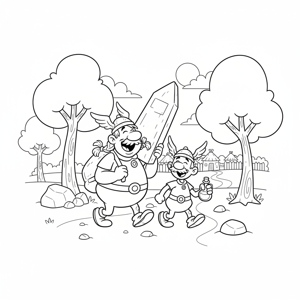 Coloriage coloriage astérix et obélix 3