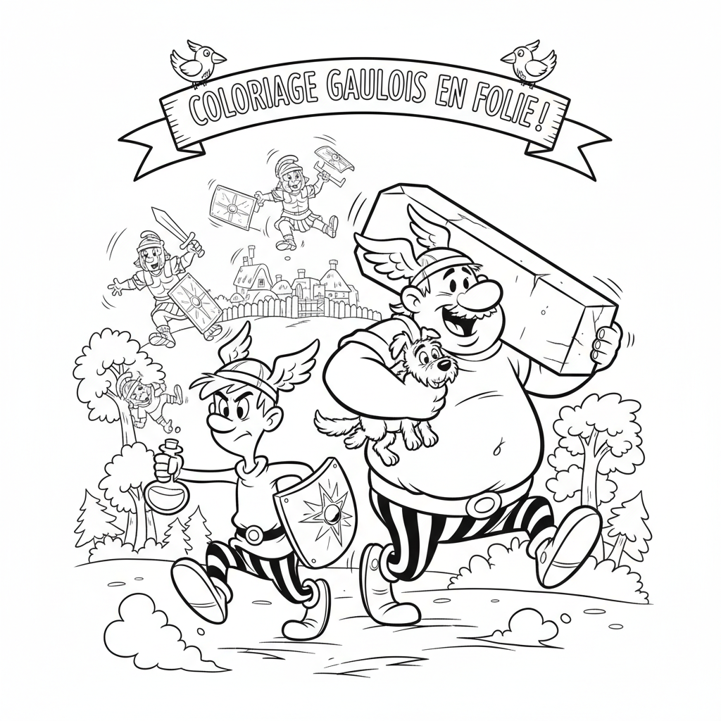Coloriage coloriage astérix et obélix 5