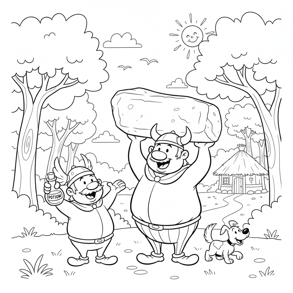 Coloriage coloriage asterix et obelix 3