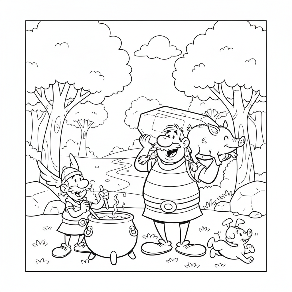 Coloriage coloriage asterix obelix 3
