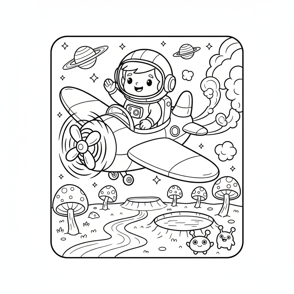 Coloriage coloriage astronaute 3