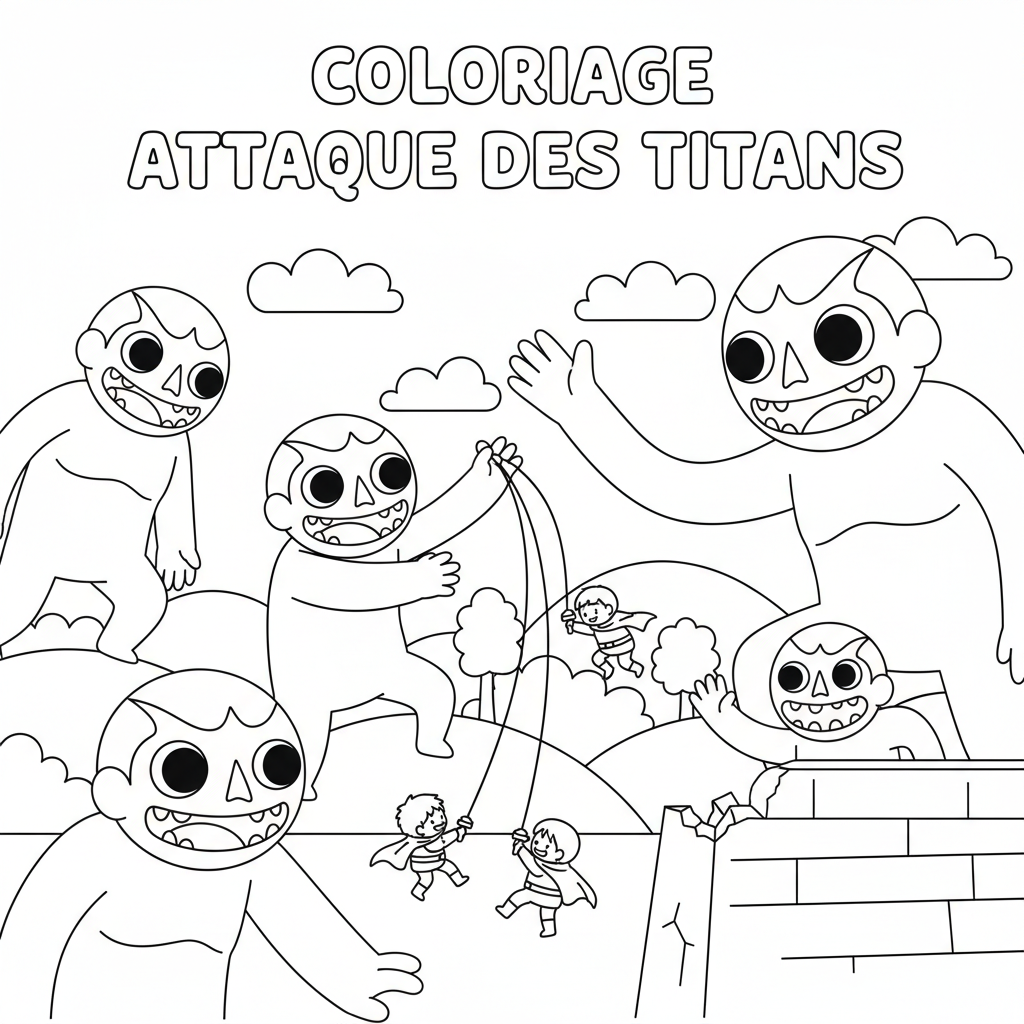 Coloriage coloriage attaque des titans 3