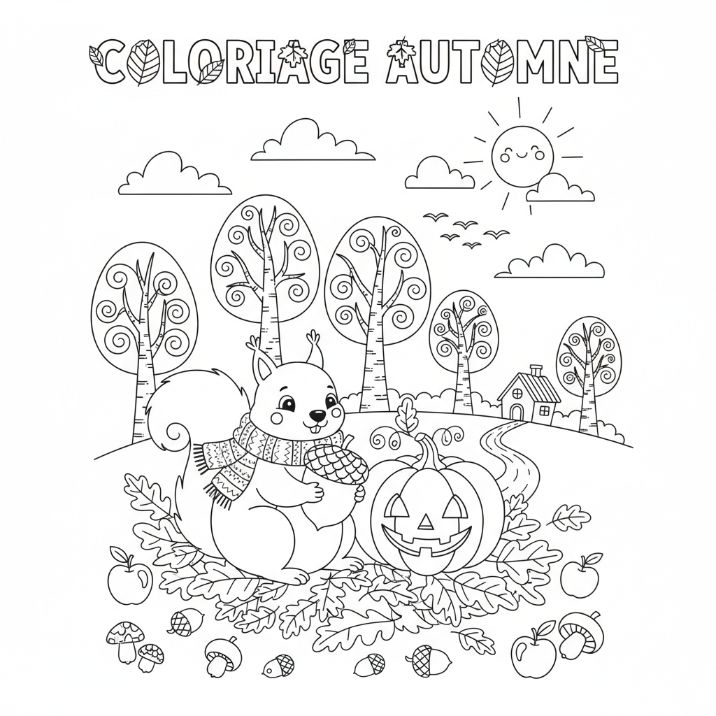 Coloriage coloriage automne 3