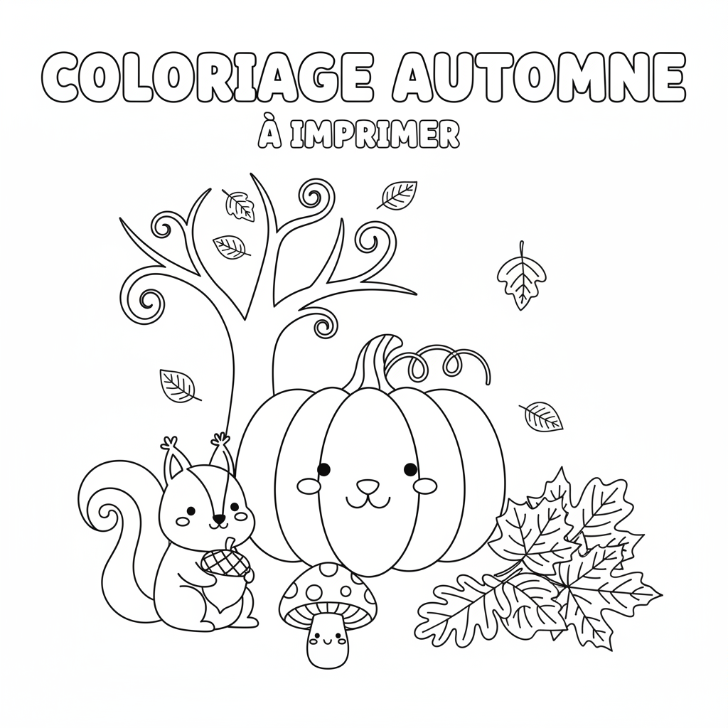 Coloriage coloriage automne à imprimer