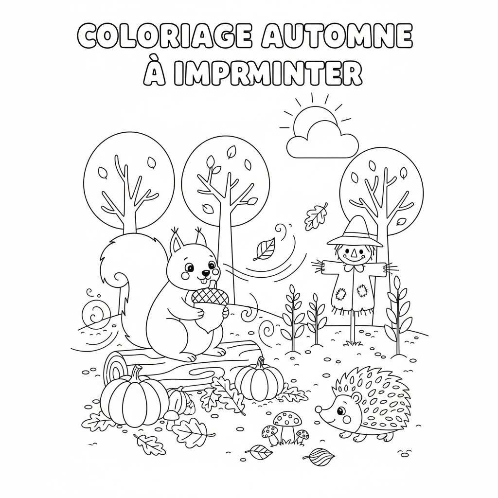 Coloriage coloriage automne à imprimer 3