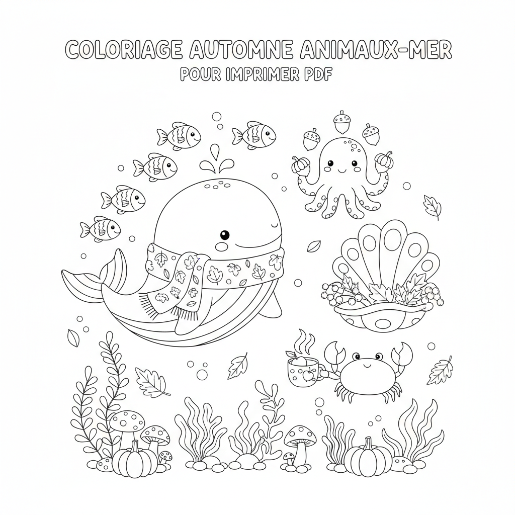 Coloriage coloriage automne à imprimer pdf 2