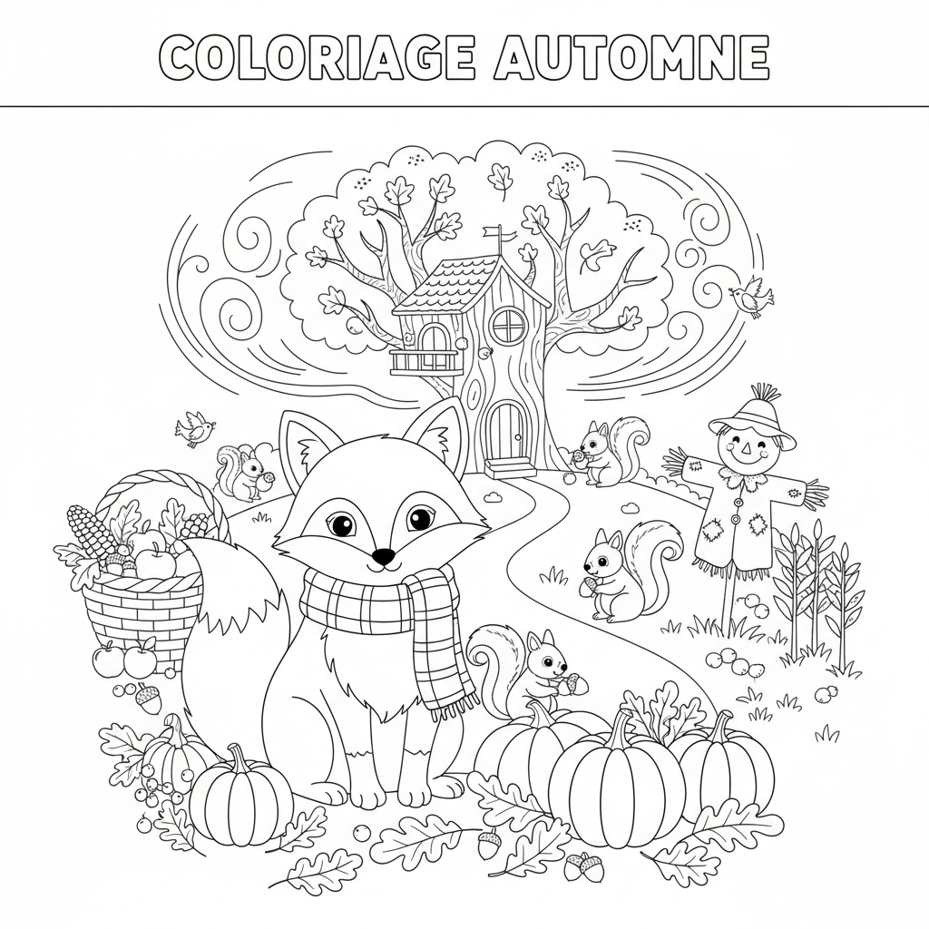 Coloriage coloriage automne adulte 2
