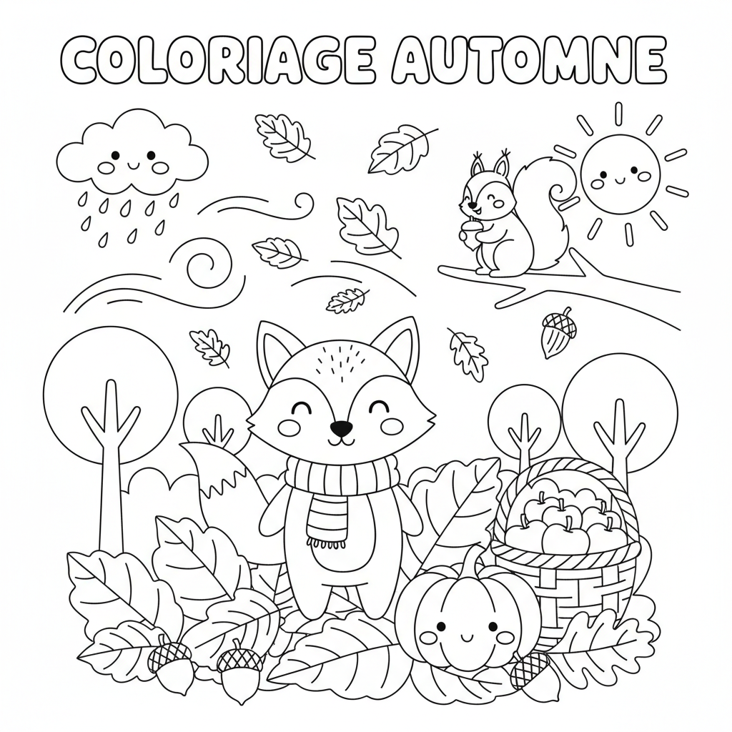 Coloriage coloriage automne imprimer