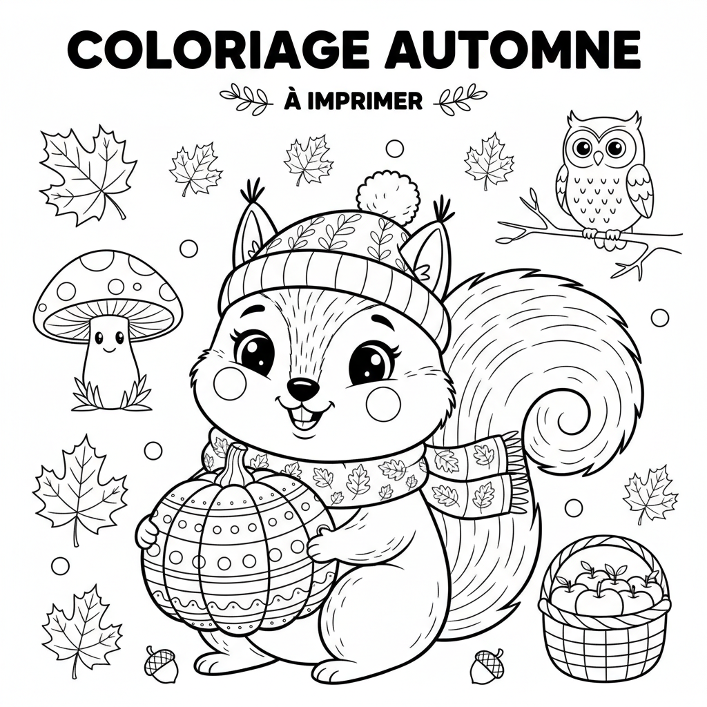 Coloriage coloriage automne imprimer 4