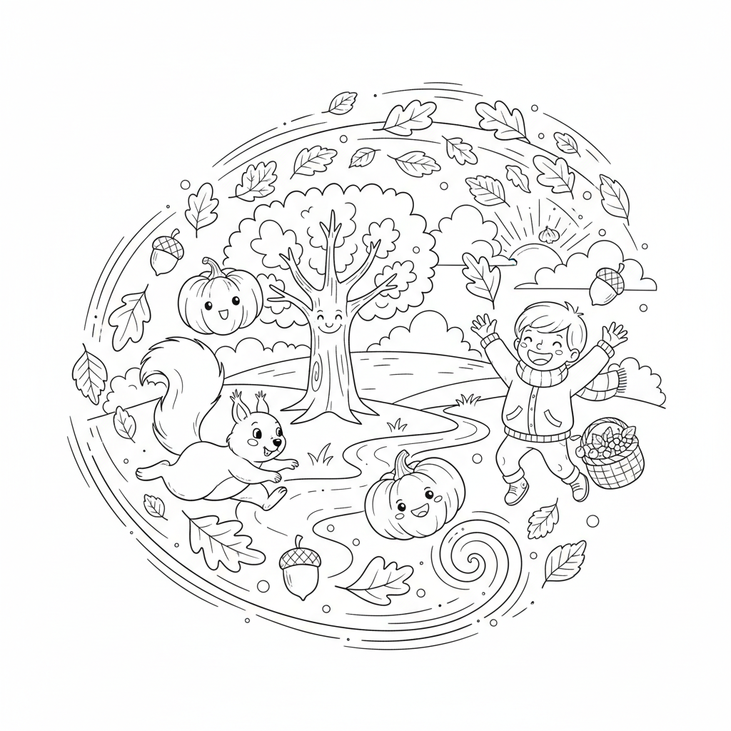 Coloriage coloriage automne imprimer 5