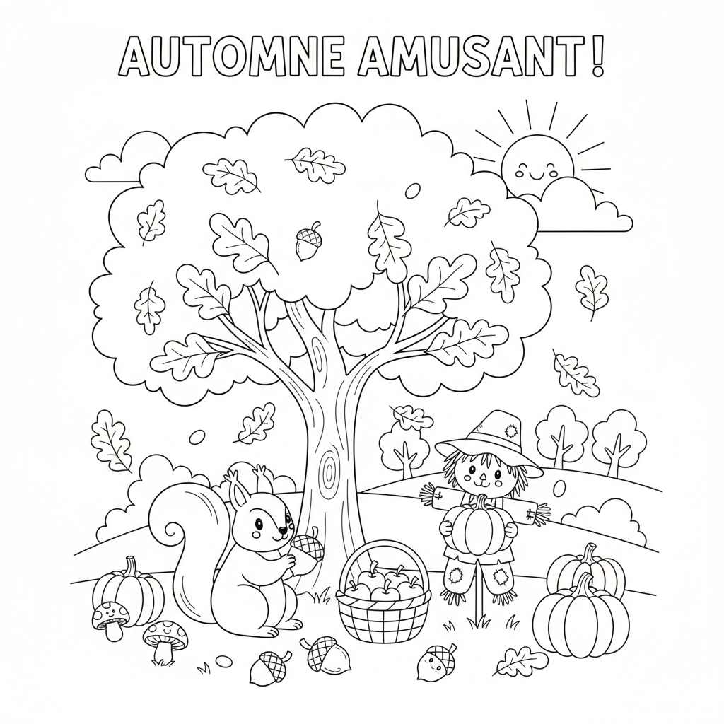 Coloriage coloriage automne maternelle 3