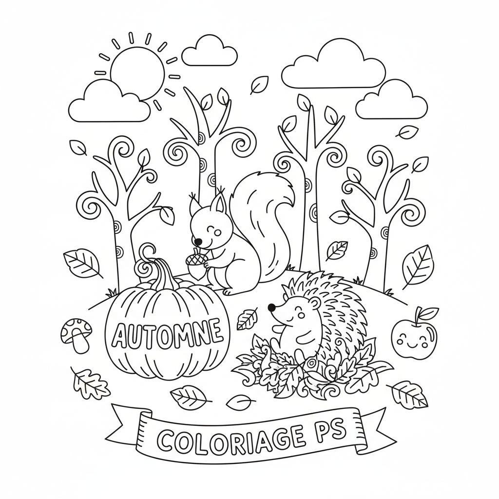 Coloriage coloriage automne ps 3