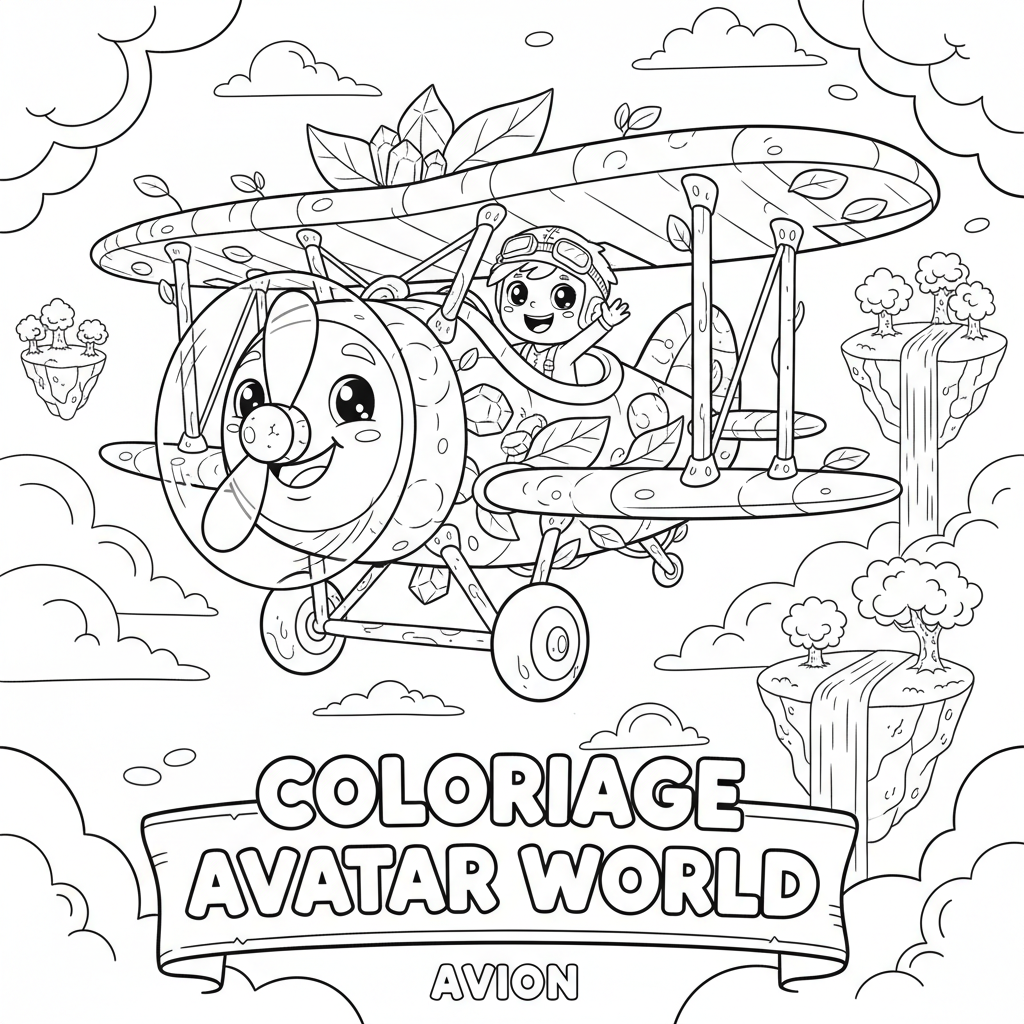 Coloriage coloriage avatar world à imprimer 4