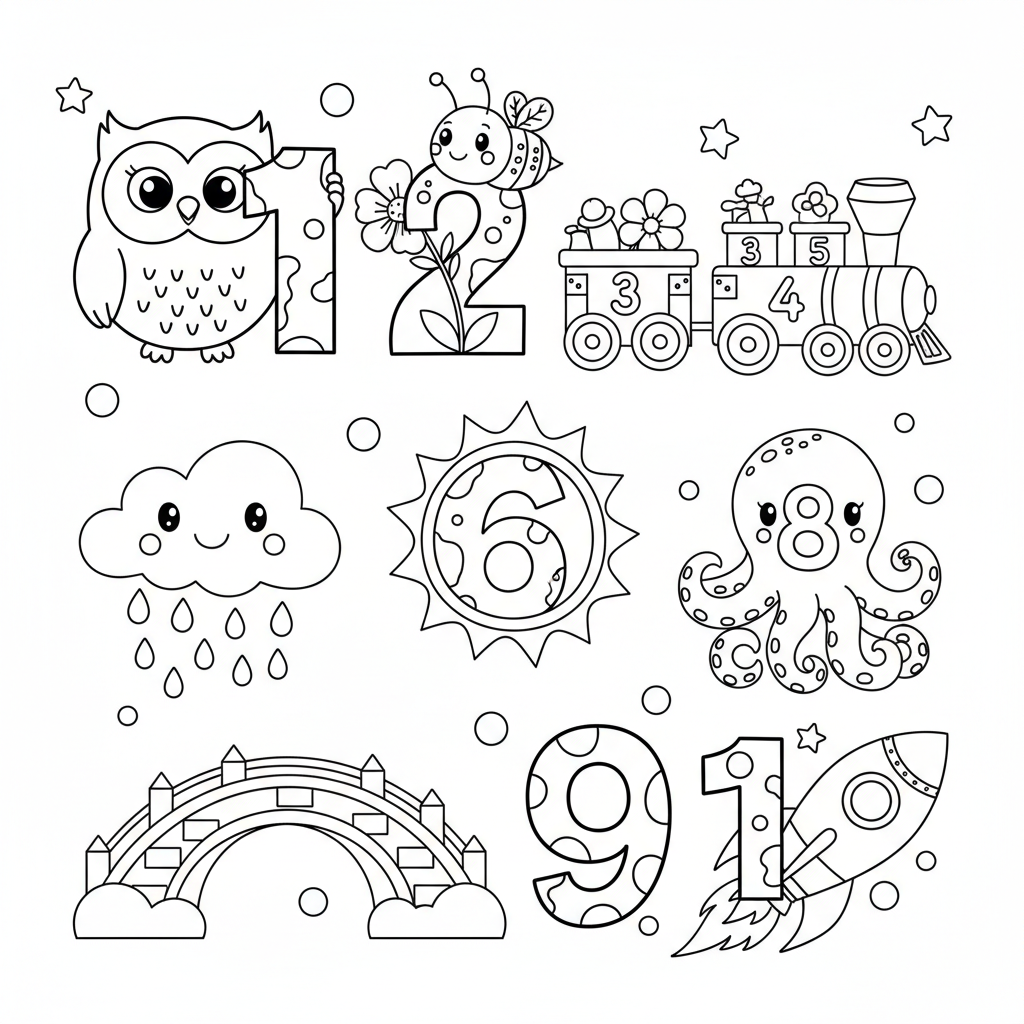 Coloriage Avec Des Chiffres Gratuit à Imprimer