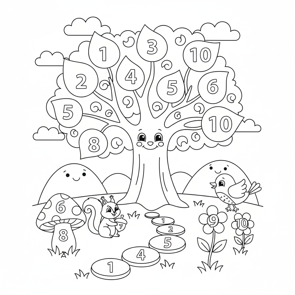 Coloriage coloriage avec des chiffres 3