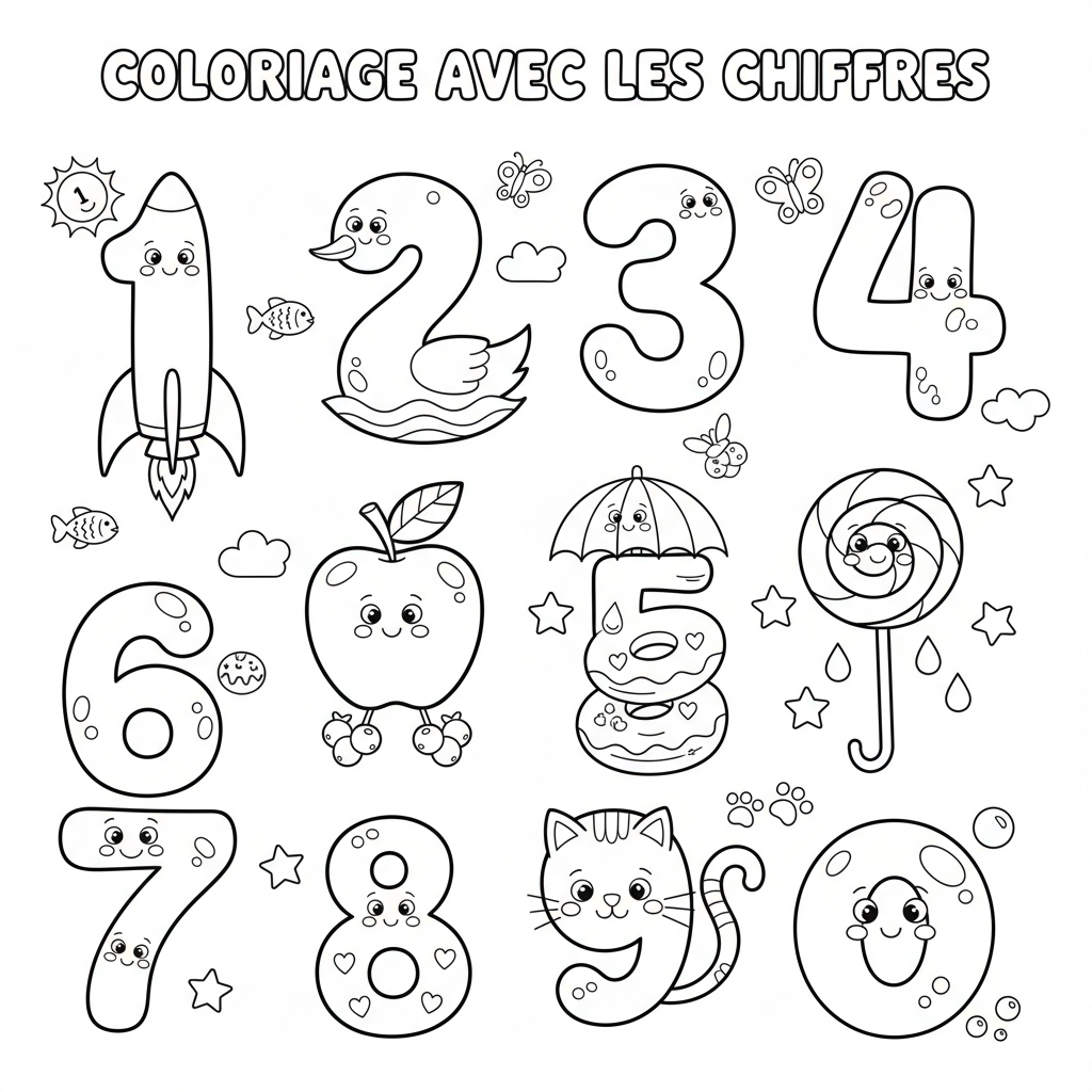 Coloriage Avec Les Chiffres à Imprimer Gratuitement