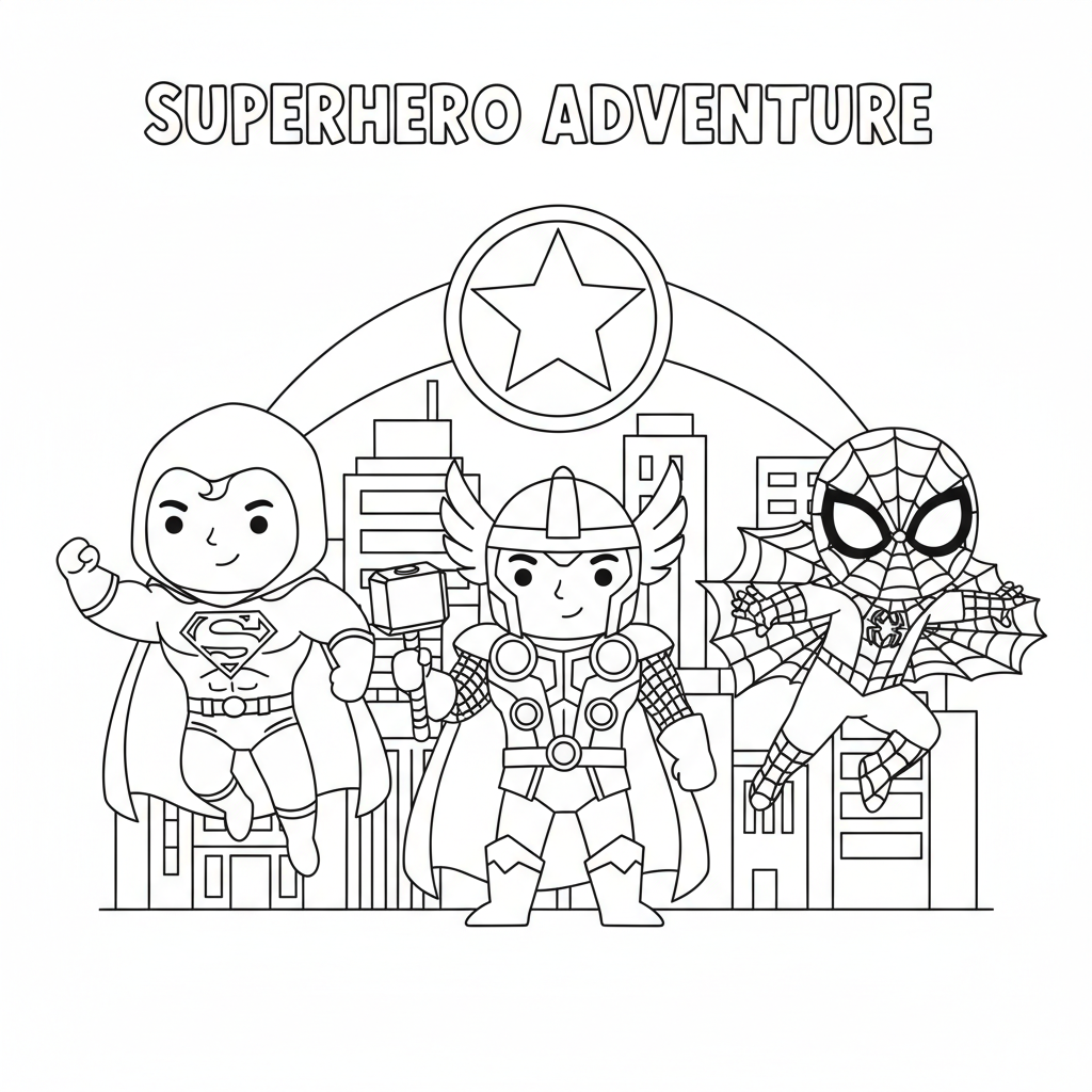 Coloriage Avenger Gratuit à Imprimer pour Enfants