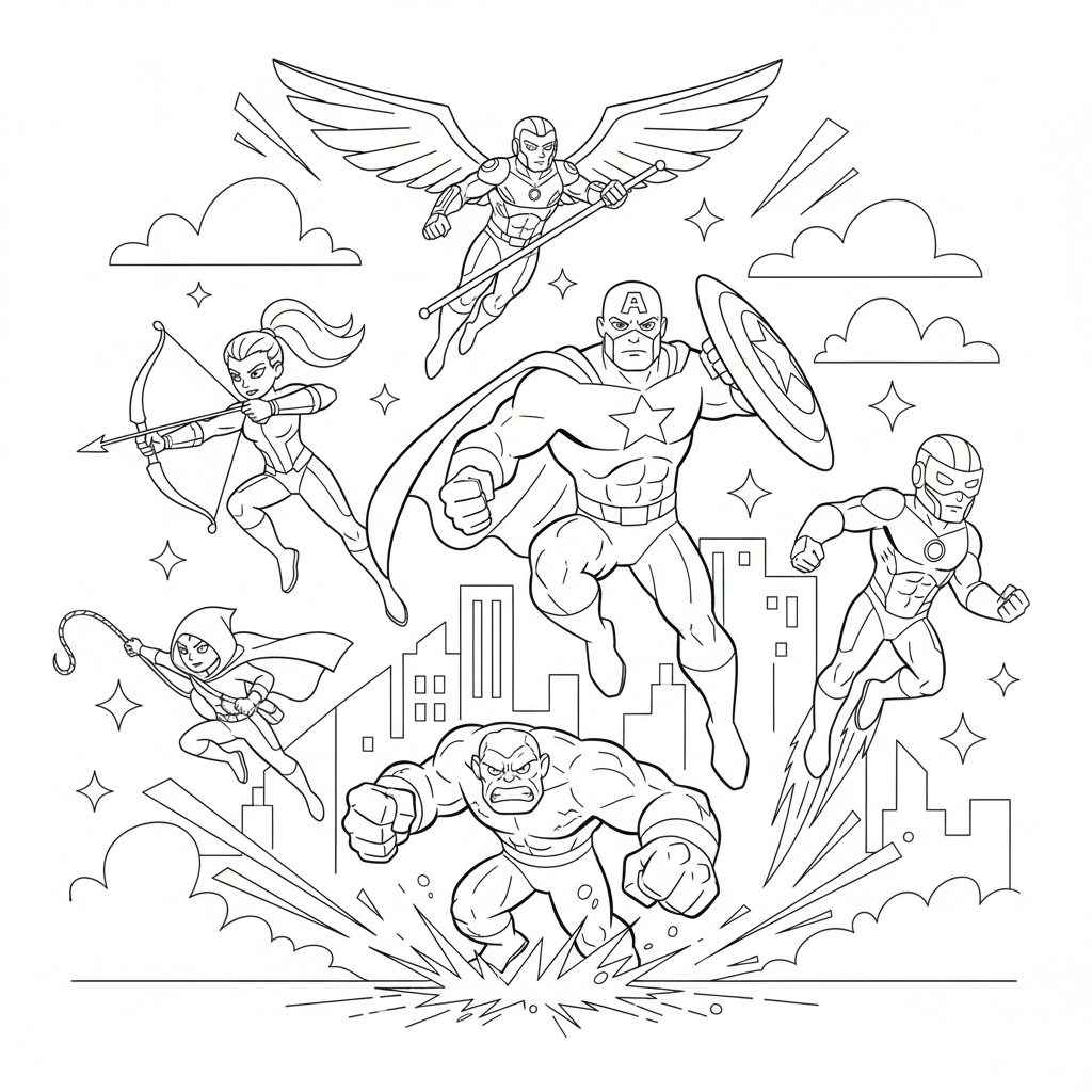 Coloriage coloriage avenger 5