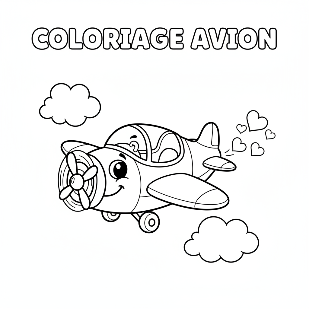Coloriage coloriage avion à imprimer