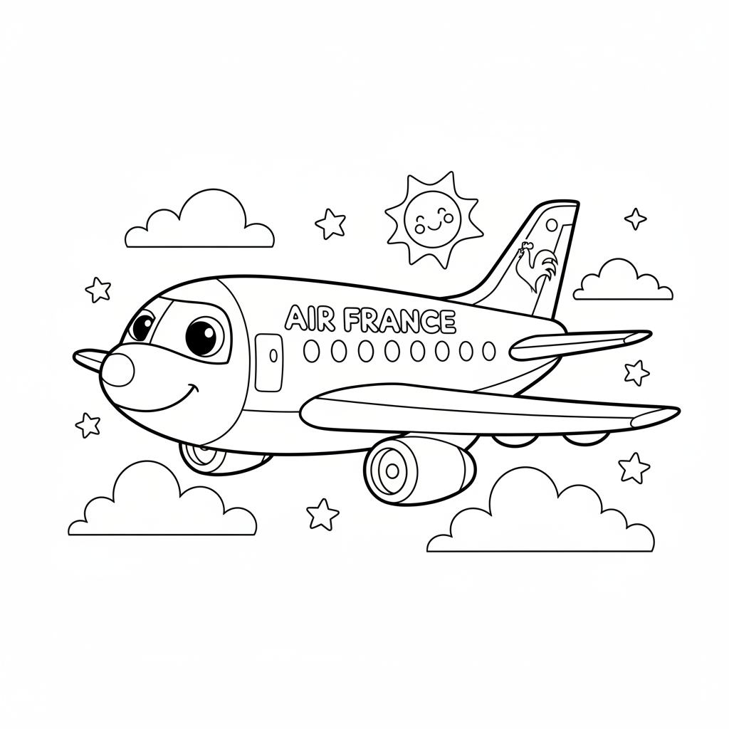 Coloriage coloriage avion air france 2