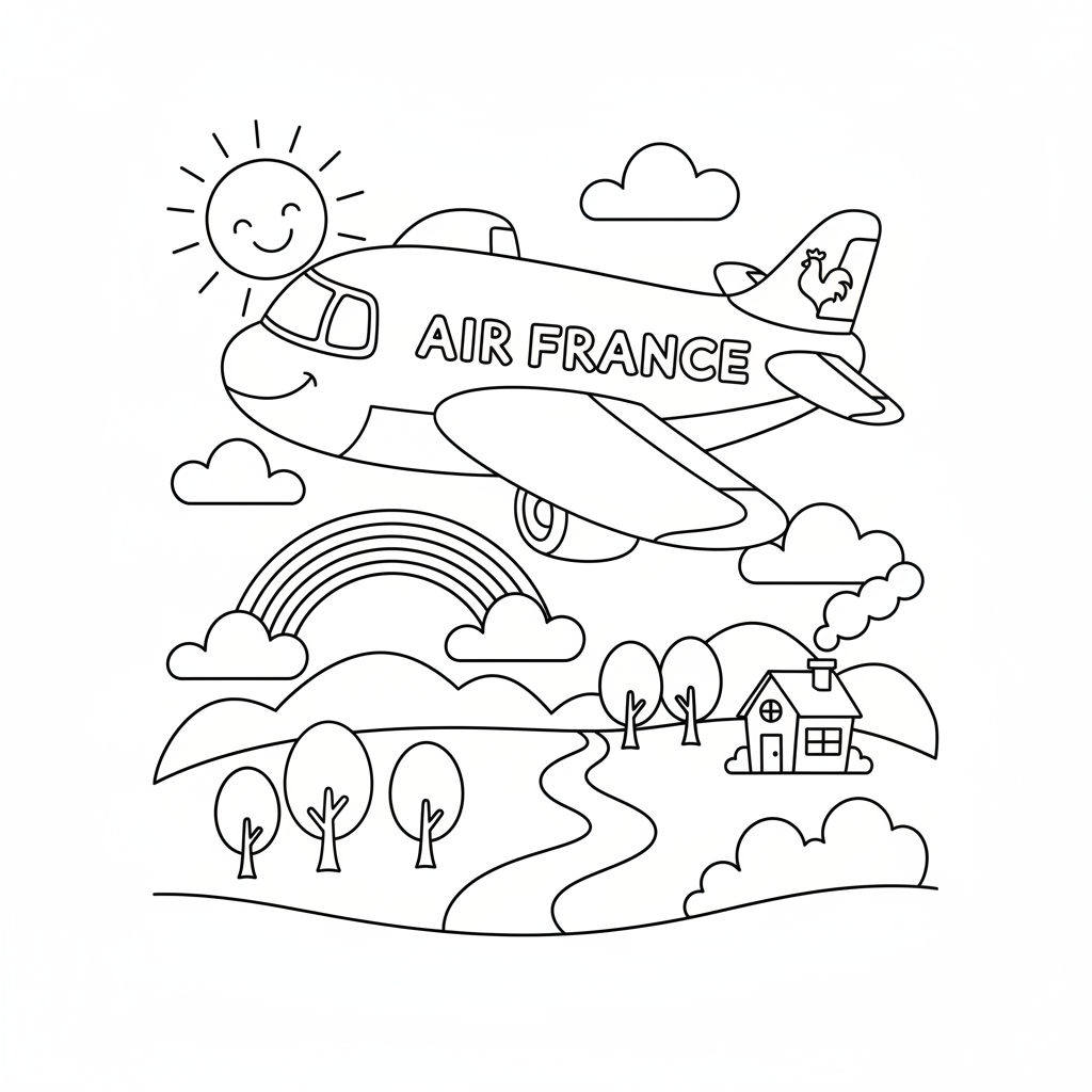 Coloriage coloriage avion air france 3