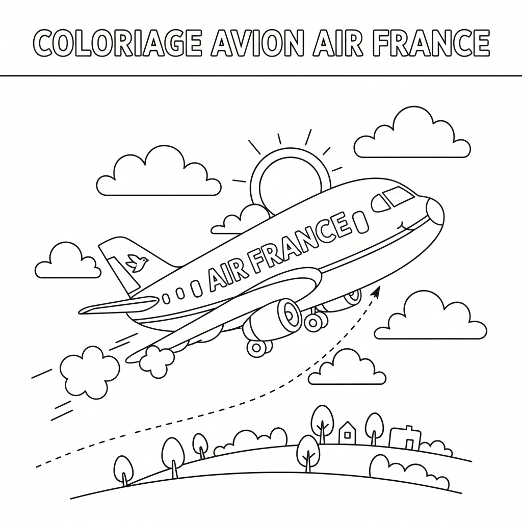 Coloriage coloriage avion air france 5