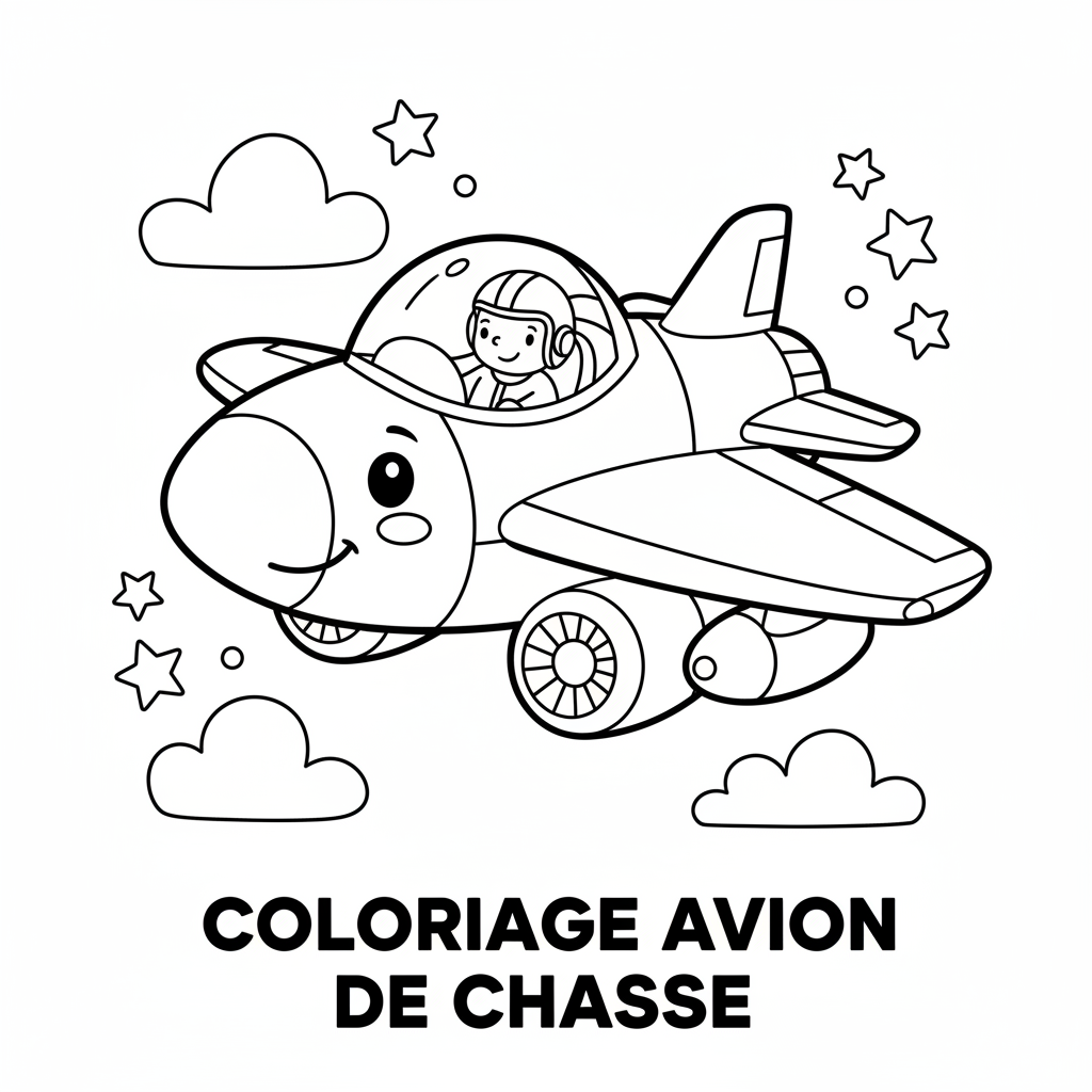 Coloriage coloriage avion de chasse