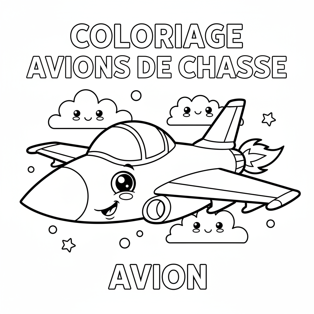 Coloriage coloriage avions de chasse 4